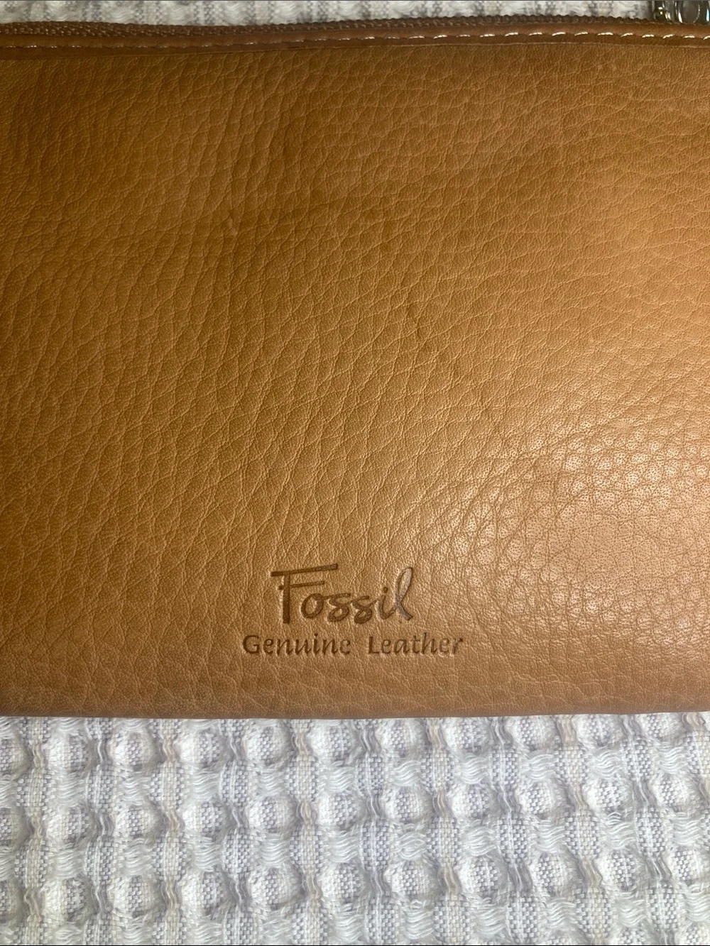 Fossil Multi-Color Leather Patchwork Wristlet - Plum, Teal, Magenta, Brown, Tan
